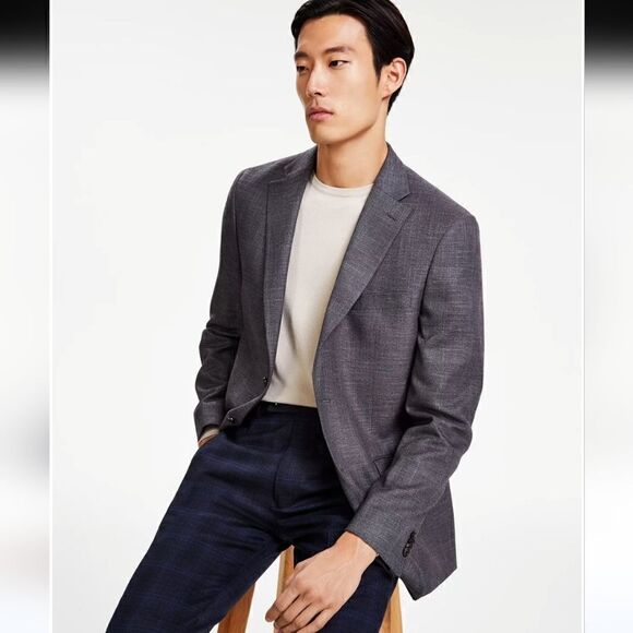 Lauren Ralph Lauren Gray Slimming Suit Jacket Size 36 - Picture 2 of 16